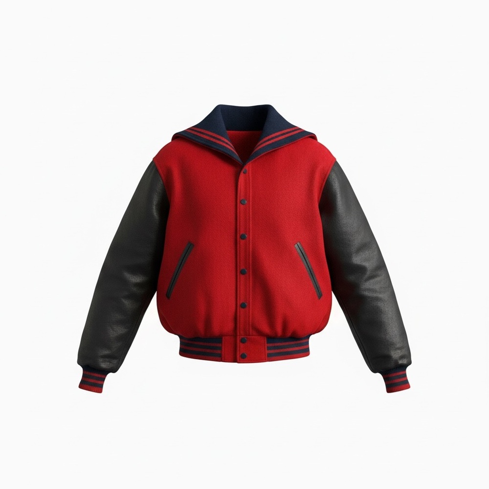 Vintage Red and Black Varsity Jacket